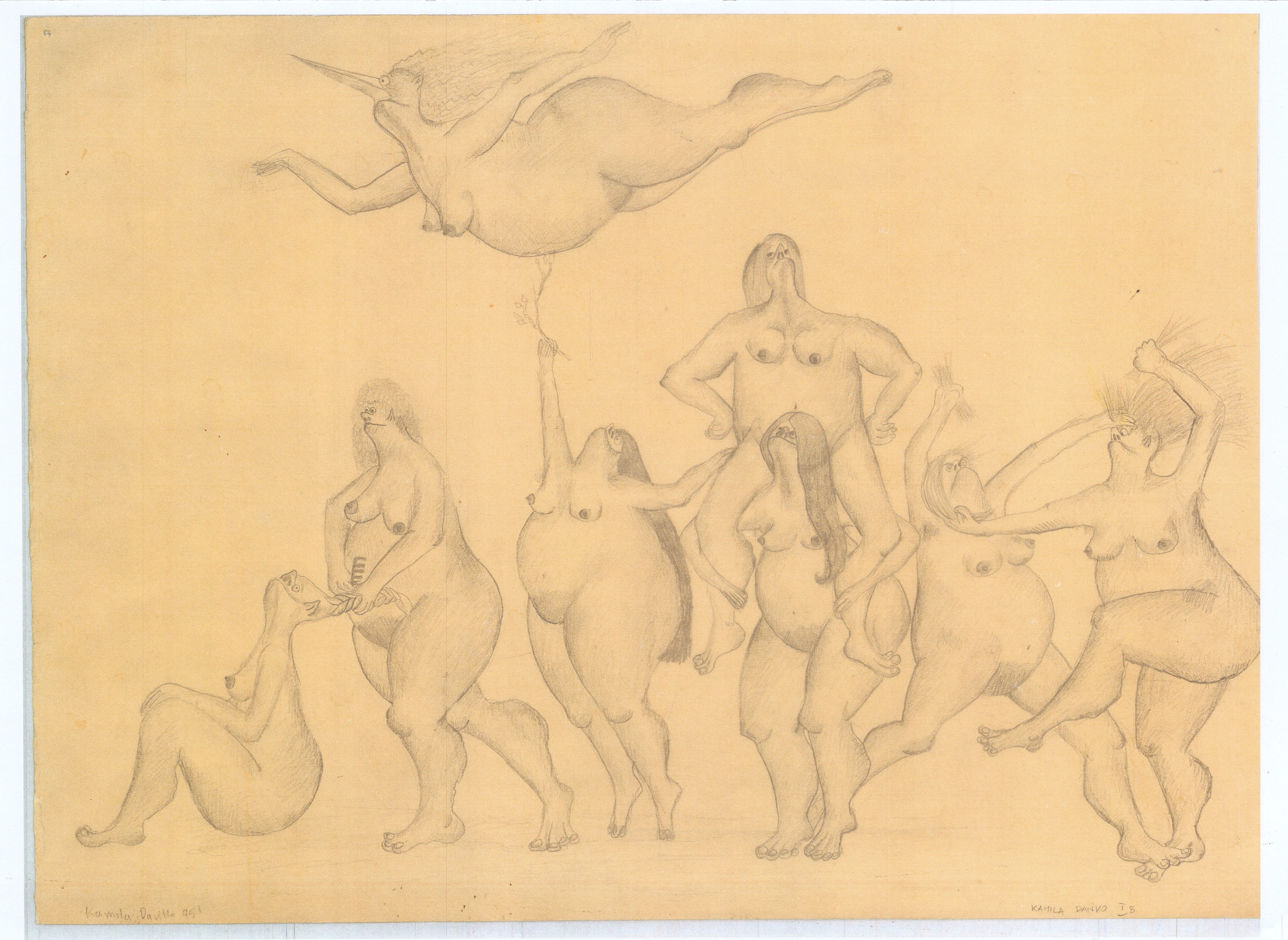 nude beautiful people drawing